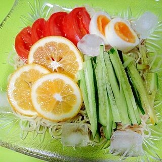 レモンと夏野菜の冷やし中華